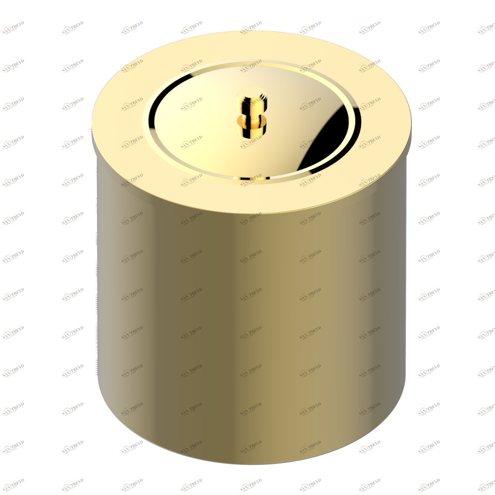 U2D-712CL WASTE BASKET WITH COVER Diameter : 200 mm Thg-paris Infini с белым фарфором Покрытие PVD золотистый цвет U2D-712CL CAT.F