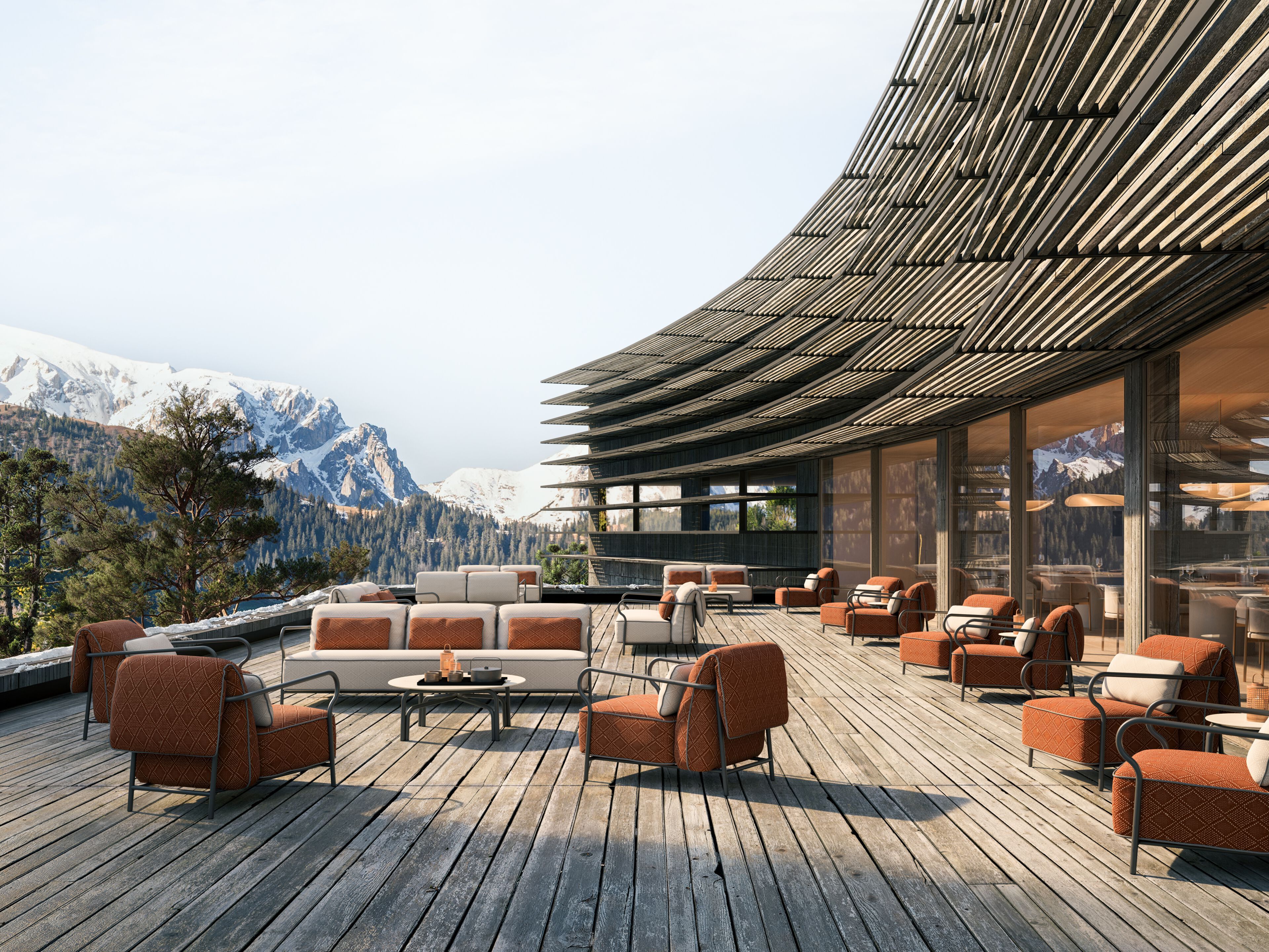 2-местный алюминиевый садовый диван Unopiù Salò ARCH-00135570 - Вид №4