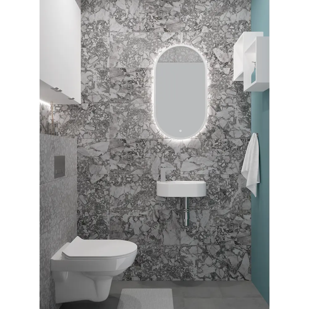 Зеркало с подсветкой и полкой Image White LED 45x80 см Santreyd STLM-2103583 - Вид №5