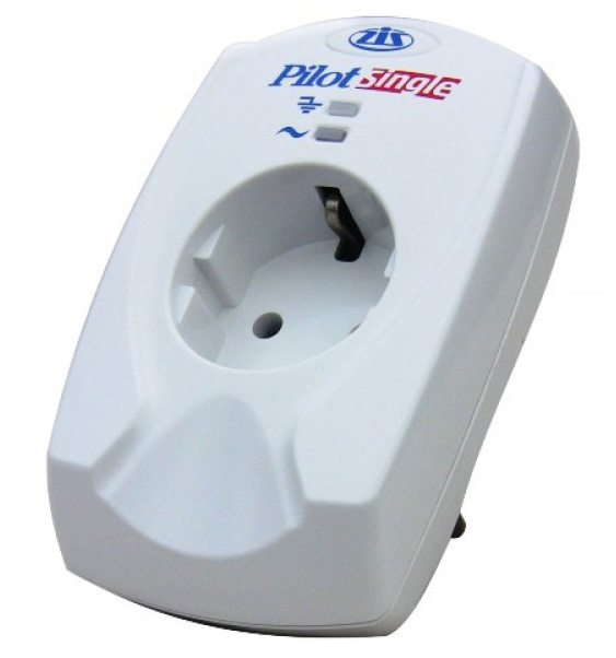 Pilot Single Surge protector , 1 outlet, 16a, microprocessor, white ZIS Santreyd 