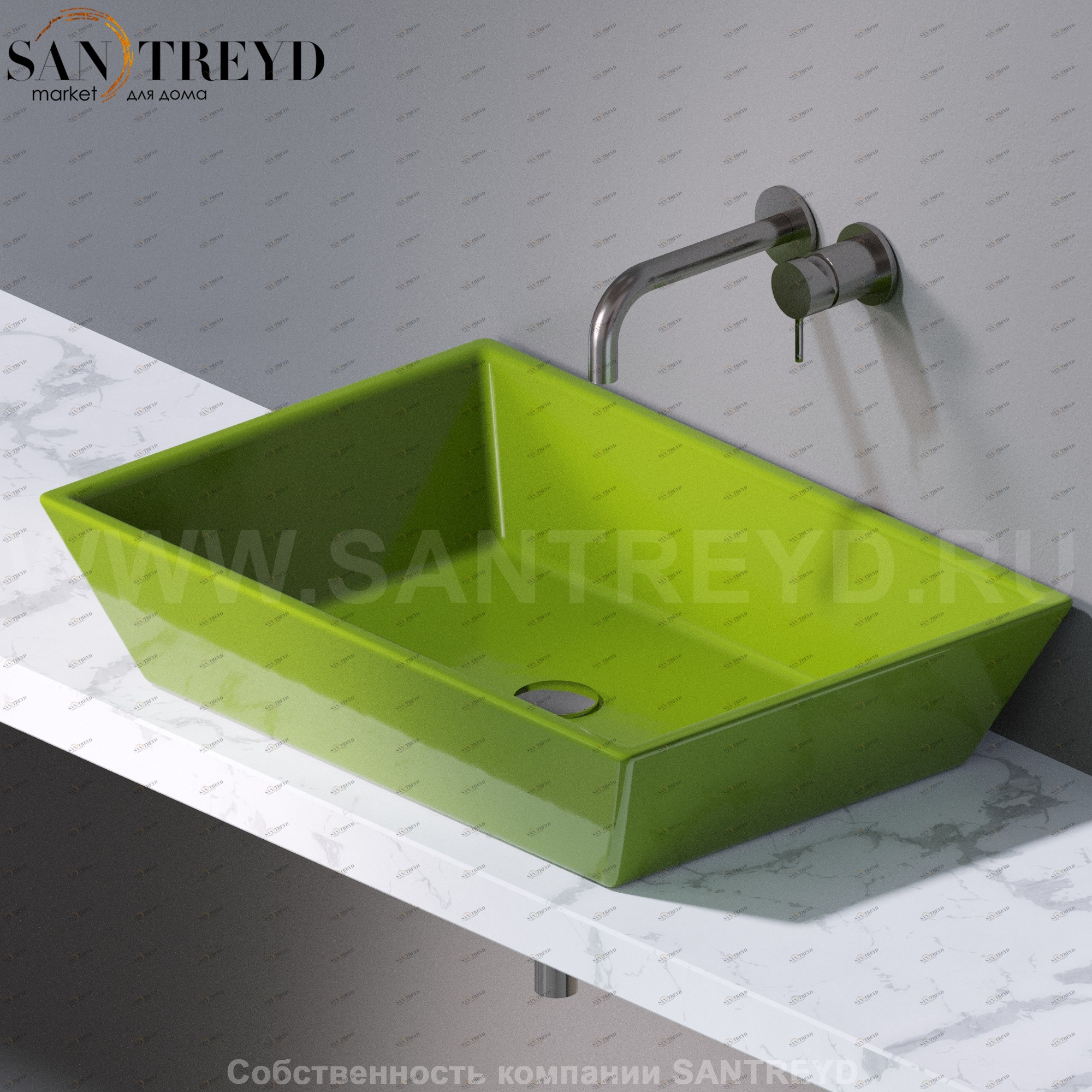 L292121 Накладная раковина на столешницу  прямоугольная A. e T. Italia PRISMA AeT ITALIA