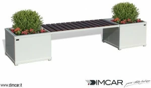 DIMCAR Металлическая скамья в современном стиле со встроенной сеялкой без спинки Elite 356