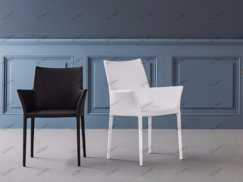 Bonaldo Кожаное кресло с подлокотниками Kayala sun-id-1368178