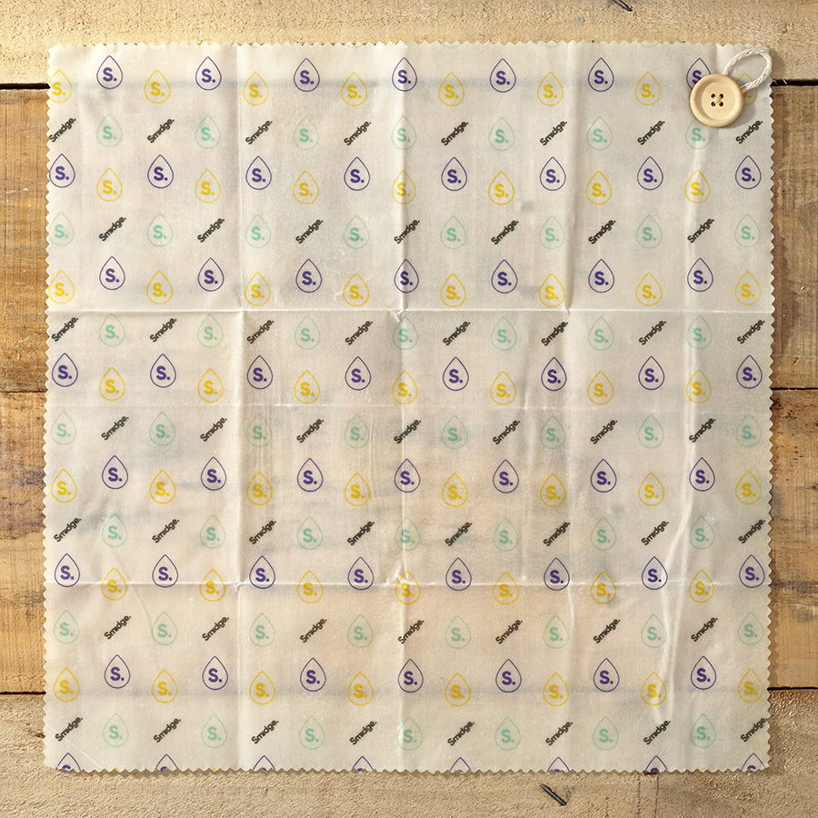 SMID83D Обертка для сэндвича многоразовая droplet 35х35 см, пчелиный воск Smidge  - Вид №1