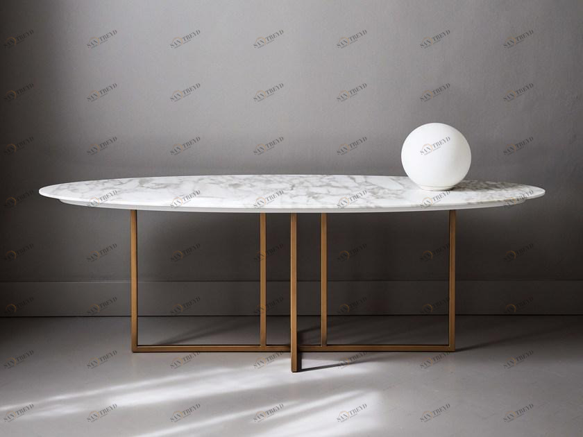 Meridiani Овальная консоль из мрамора sun-id-1516334