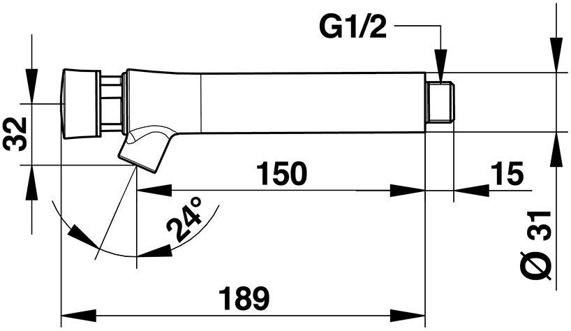 Порционный кран Presto Neo 66035 для раковины настенный 66035.0 - Вид №1