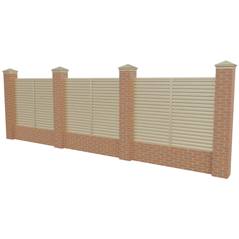 Забор-жалюзи Вершина 2x2.5 м цвет бежевый Santreyd STLM-2113161 - Вид №5