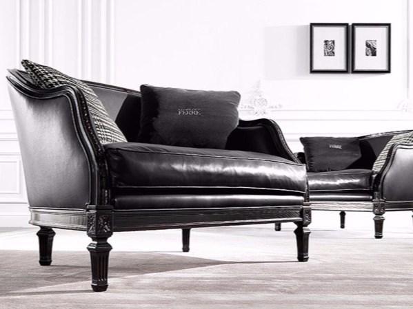 Gianfranco Ferré Home Мягкое кожаное кресло с подлокотниками sun-id-1419791 - Вид №3