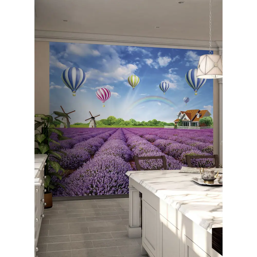 Фотообои «Лавандовое поле» 3D флизелиновые 300х270 см L12-964 FBRUSH 3D FLIZART STLM-2149950 - Вид №2