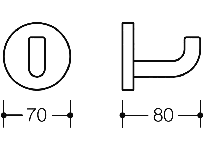 805.90.030 одиночный крючок HEWI System 111 | Edelstahl  - Вид №5