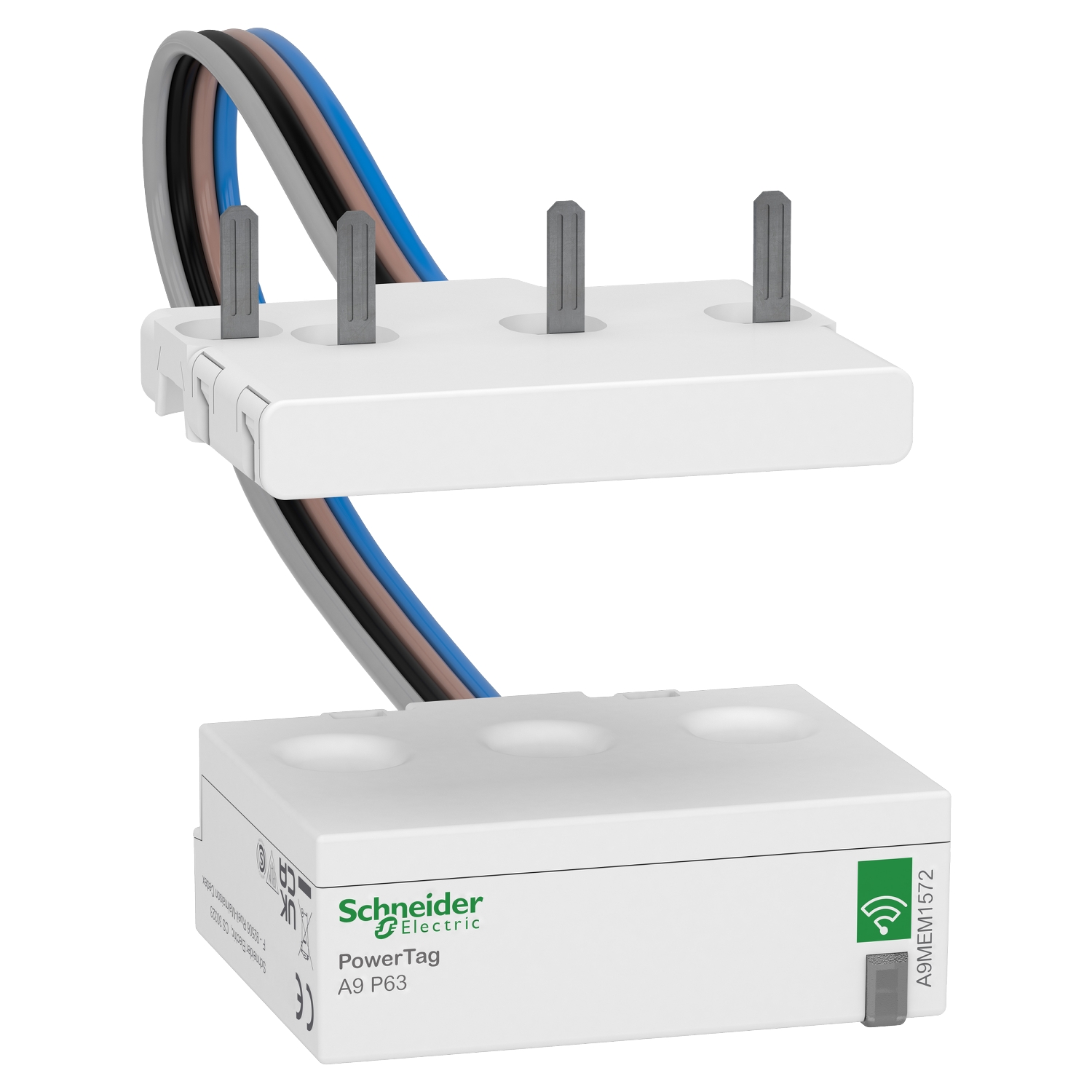 A9MEM1572 Беспроводной датчик PowerTag 63А DPN 4P НИЖЕ АППАРАТА =S= Schneider Electric PowerLogic 
