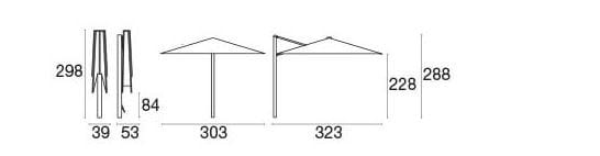 Квадратный поворотный зонтик из акриловой ткани emu Trevi ARCH-00130870 - Вид №15