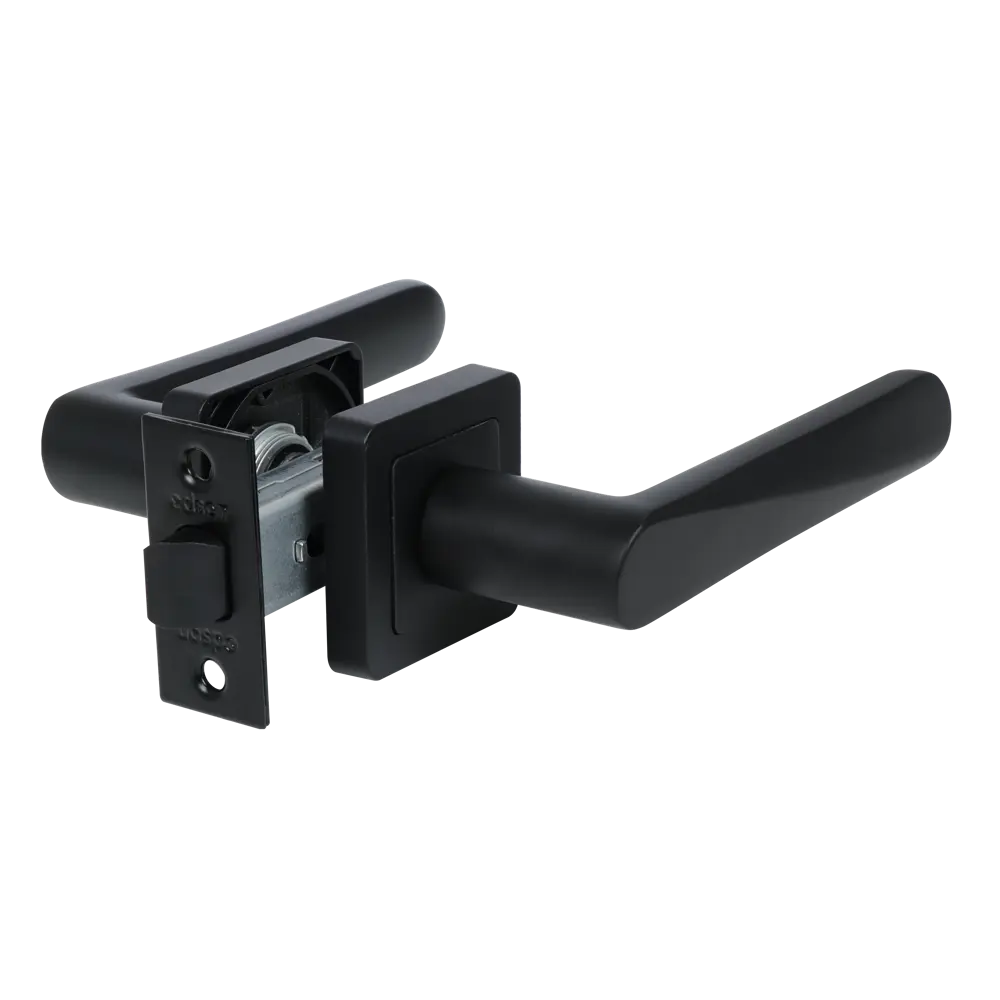 Дверные ручки EDSON P12Q1 на розетке для межкомнатных и входных дверей 85167464 STLM-0059306