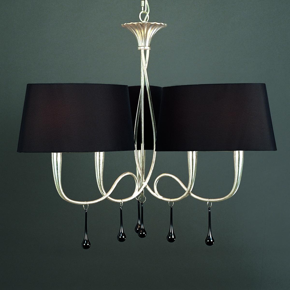 084116 Люстра 6L серебро/черный Mantra Paola