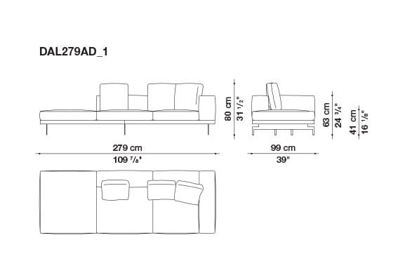 3-местный тканевый диван B&B Italia док ARCH-00033457 - Вид №21