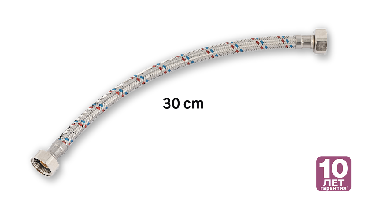 Гибкая подводка EQUATION для воды 1/2" 30 см 82661686 STLM-0033146 - Вид №1