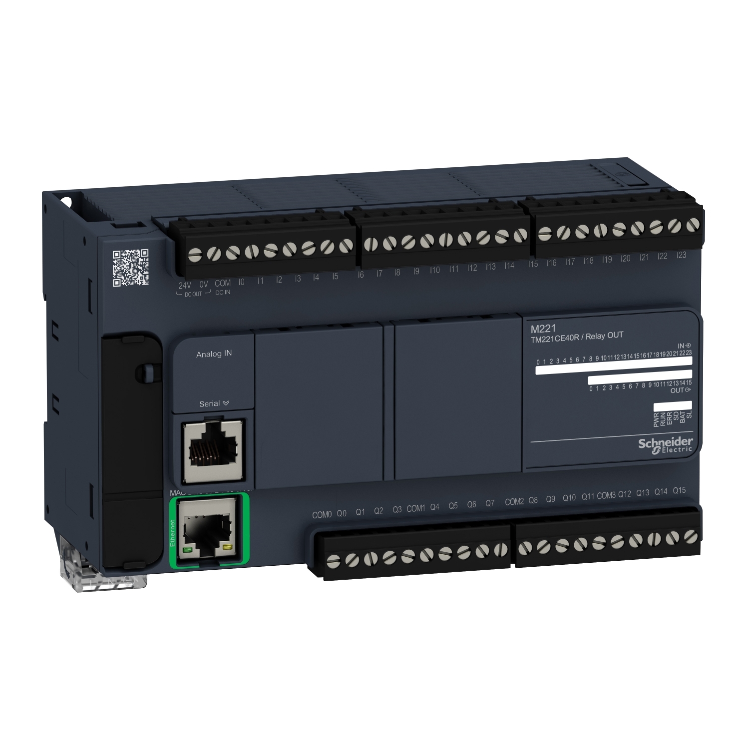 TM221CE40R КОМПАКТНЫЙ БАЗОВЫЙ БЛОК M221-40IO РЕЛЕ ETHERNET Schneider Electric OEM ПЛК Modicon 