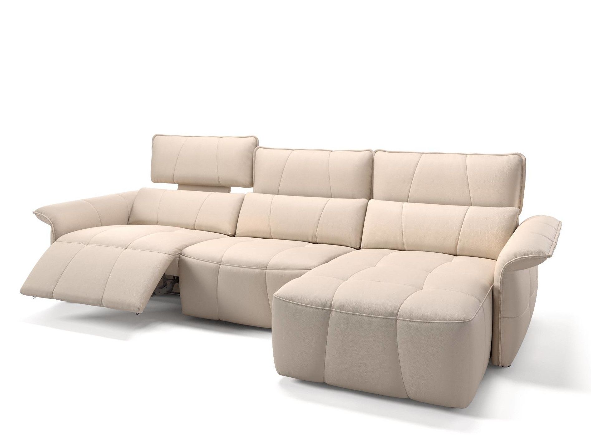 Кожаный диван с полуостровом Sofanella Adria ARCH-00046124