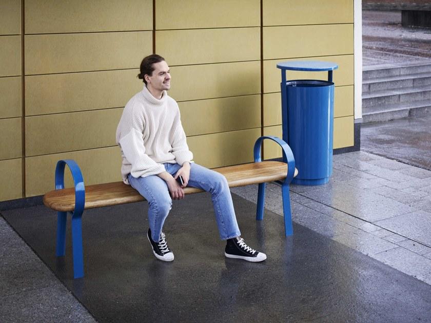 VESTRE Деревянная скамья без спинки в современном стиле с подлокотниками Folk sun-id-1505357 - Вид №3