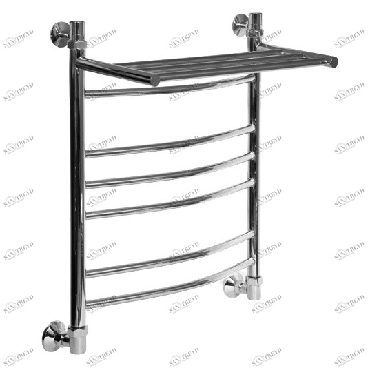 Полотенцесушитель водяной Aquanet Хекла ЛД (г2) ВП 600x400, с верхней полкой 00184275