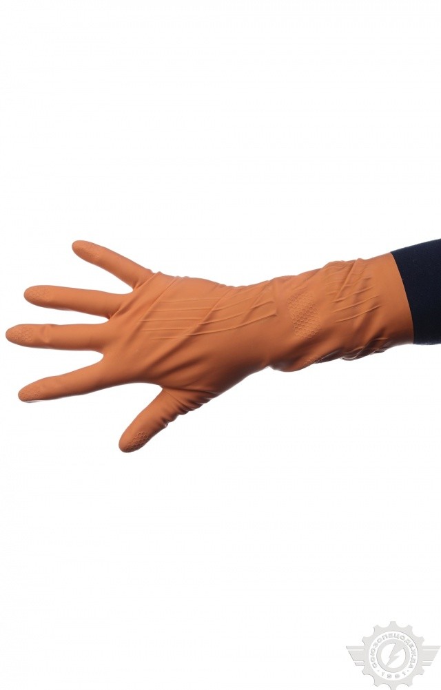 67654 Перчатки резиновые бытовые  Средства защиты рук  размер M(С) (7,5-8) Спецодежда  - Вид №2