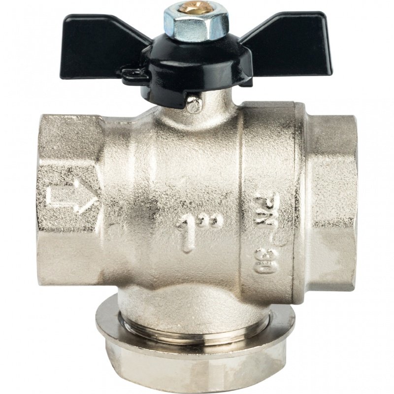 Кран шаровый STOUT ВВ 1" с фильтром, бабочка SVF0002000025 - Вид №2