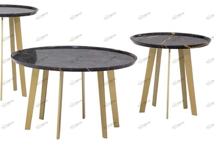 Tonin Casa Журнальный столик из мрамора с подносом  T6253 