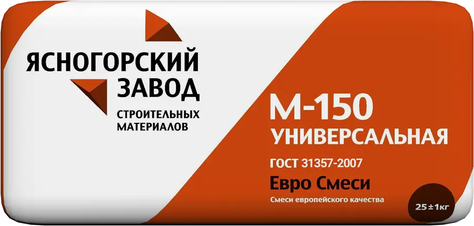 Универсальная смесь М150 Ясногорский Завод для штукатурки и кладки 82303124