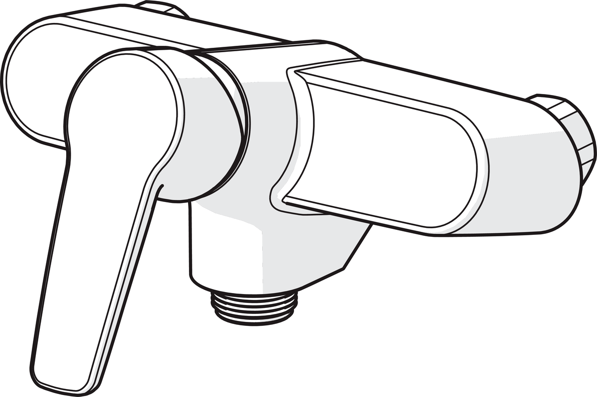 Oras 3970 Смеситель для душа 3970 Saga Хром  - Вид №2