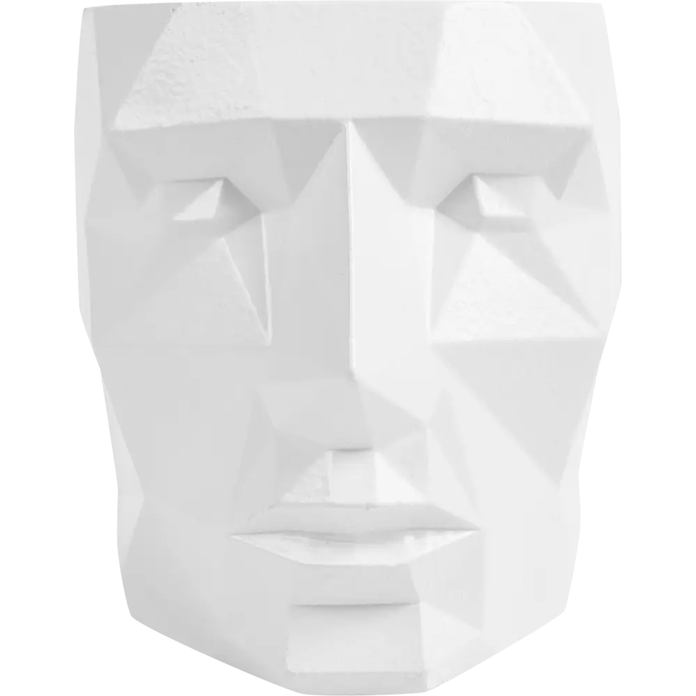 Ваза для цветов Голова граненая гипс белый Santreyd STLM-2103457 - Вид №1
