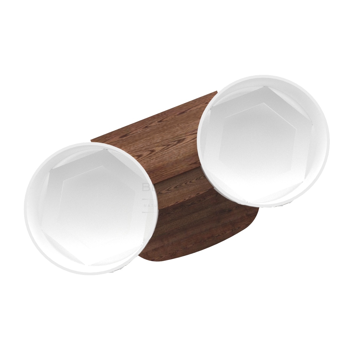 2085 Подиум на 2 купели D 1,5 лиственница мореная Alyarus  - Вид №2