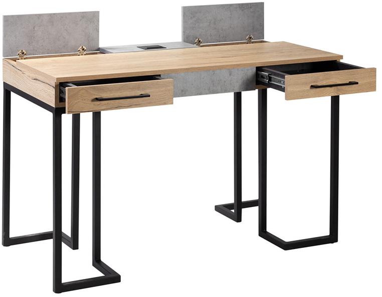 1750 Стол рабочий Loft Дуб натур/Бетон R-HOME 4003605h_Натур - Вид №2
