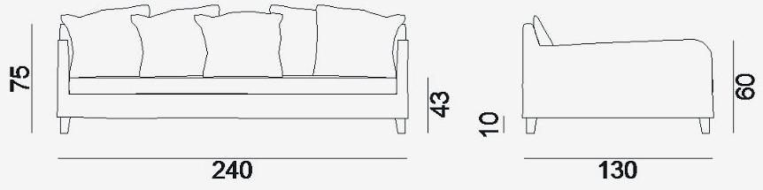 Gervasoni Мягкий диван со съемным чехлом из ткани Next / spin sun-id-1374361 - Вид №9