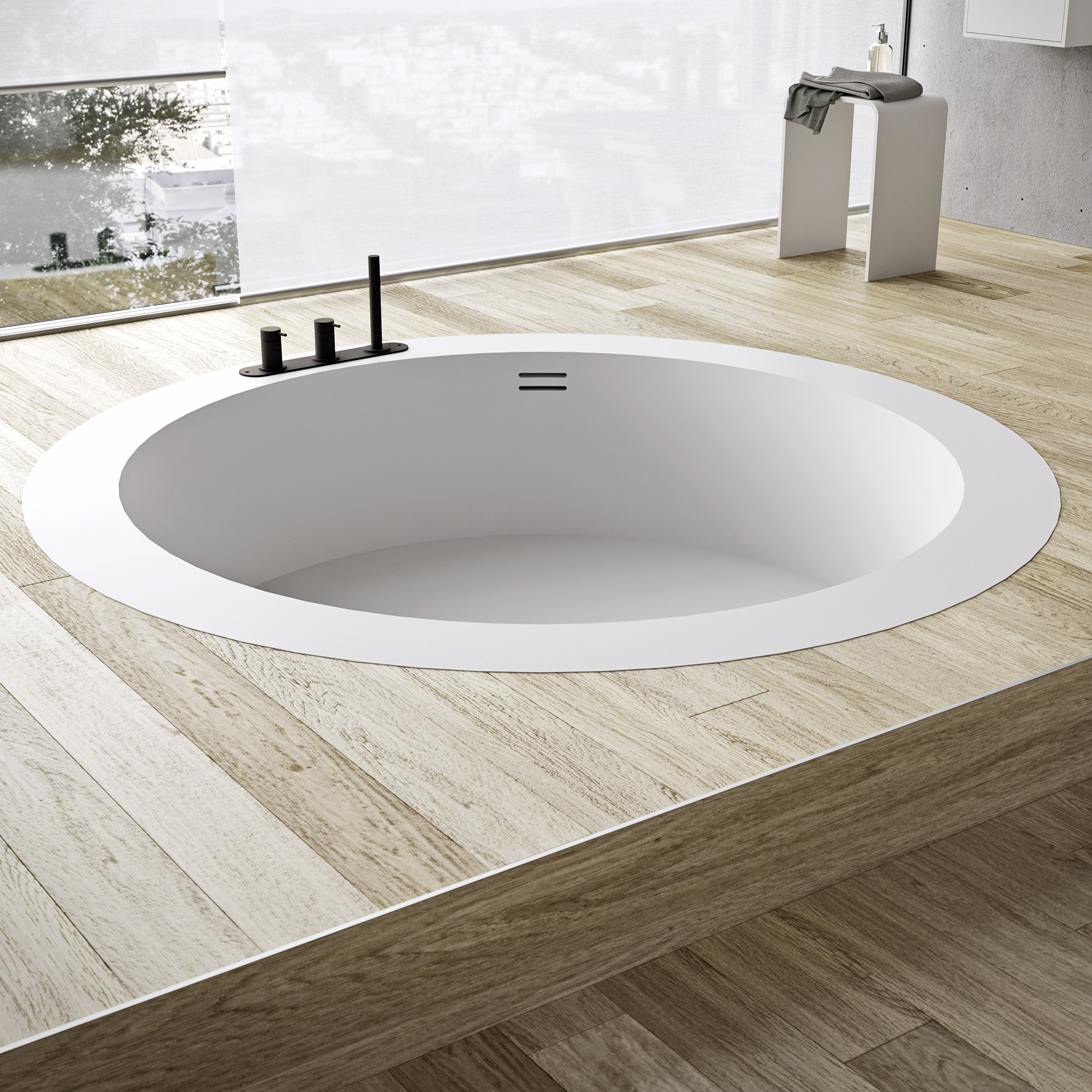 Rexa Design Настенная группа ванн с пластиной и переключателем на 2 стороны REXA-ST209  - Вид №2