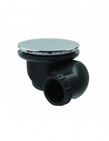 577800 000 00  Водоотводящий желоб для душевого поддона Д. 90 мм, круглая крышка из АБС-пластика, разнонаправленный выход, NC, хромирование Valentin Хром  - Вид №1