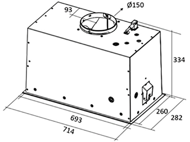 8160641 Вытяжка полновстраиваемая Elica LANE WH/A/72 белый STDN-0015141 - Вид №10