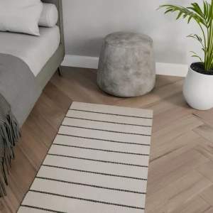 Коврик Inspire декоративный хлопок ELVAS 60x120 см цвет черно-белый 85077908 STLM-2059550