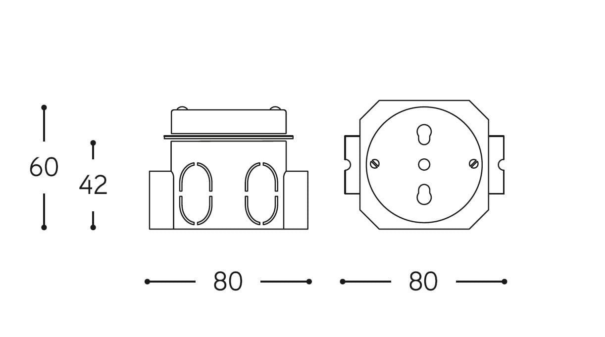 Керамическая одиночная электрическая розетка Aldo Bernardi Аквариум ARCH-00124140 - Вид №2