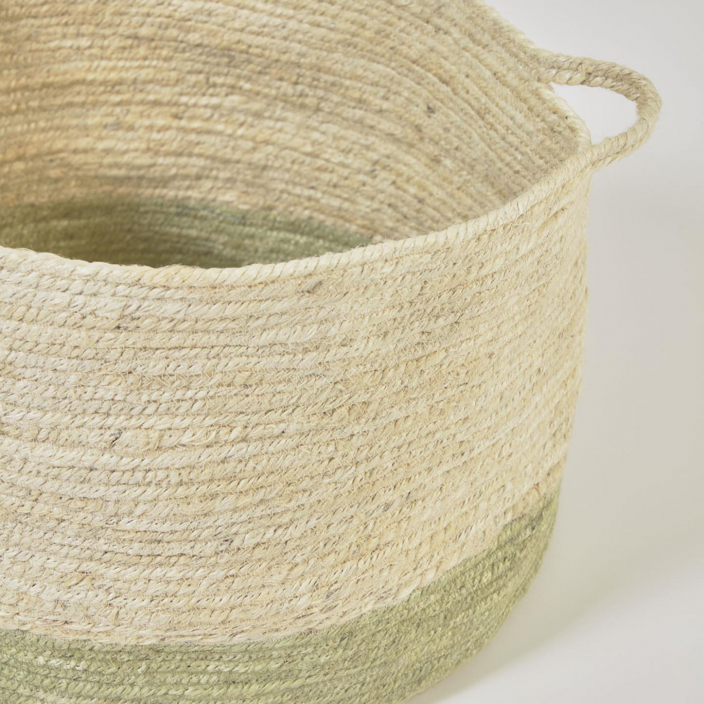 108106 Корзина из натурального джута зеленого цвета La Forma Adabel  - Вид №1
