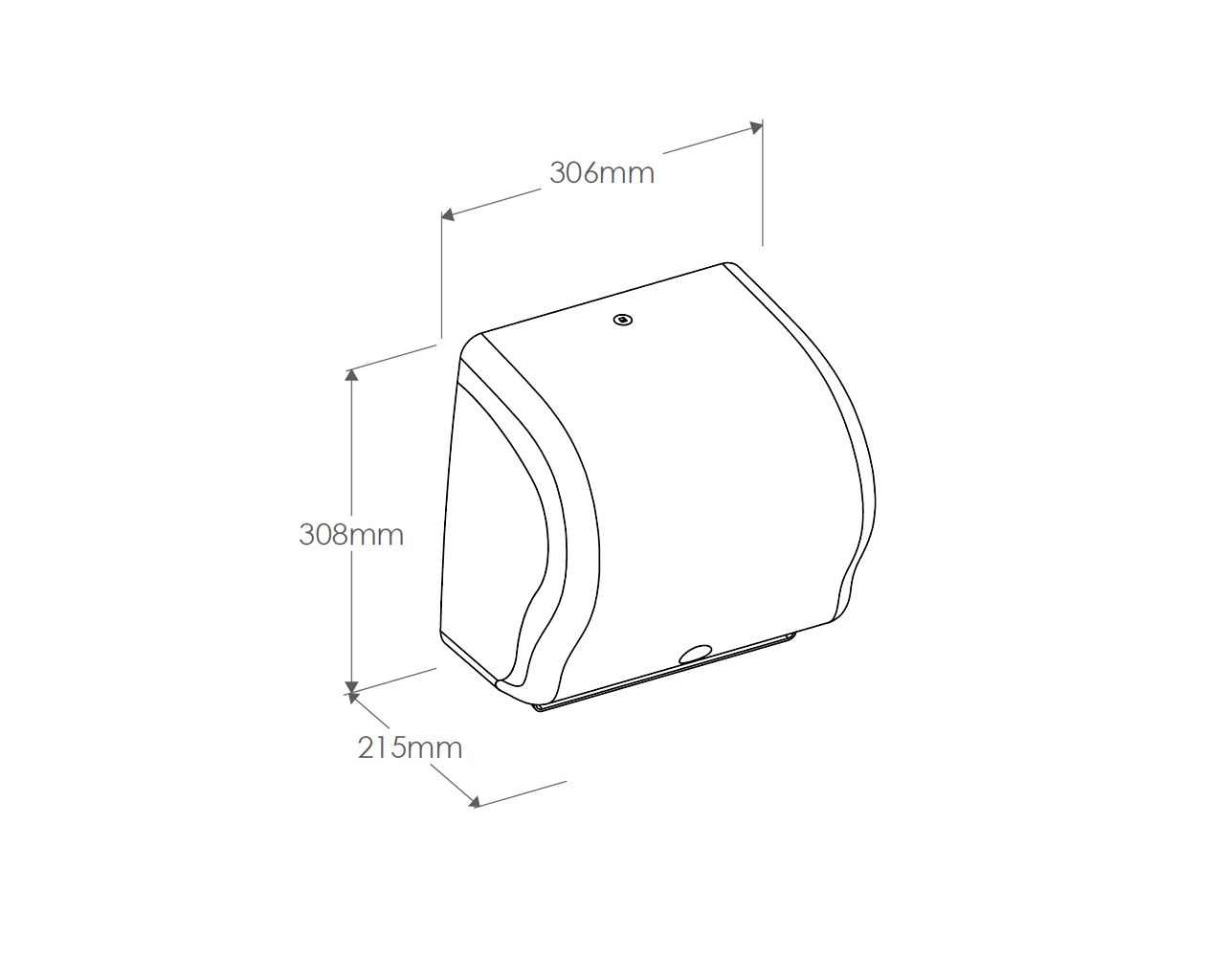 CJB503 Автоматический бесконтактный диспенсер для бумажных полотенец в рулонах LUX SENSOR CUT AUTOMATIC MAXI, АБС-пластик, белый Merida  - Вид №1