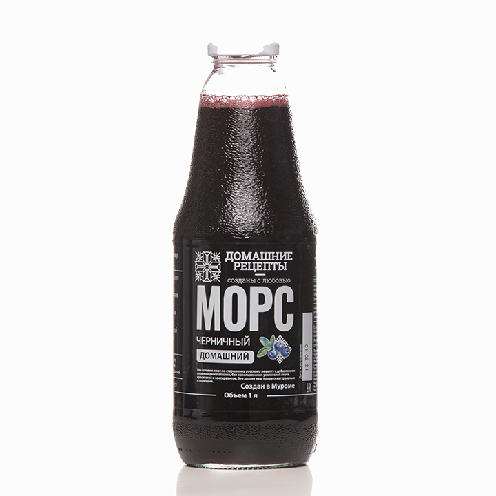 Морс Черничный Домашние рецепты без сахара 1 л Santreyd 15112 - Вид №1