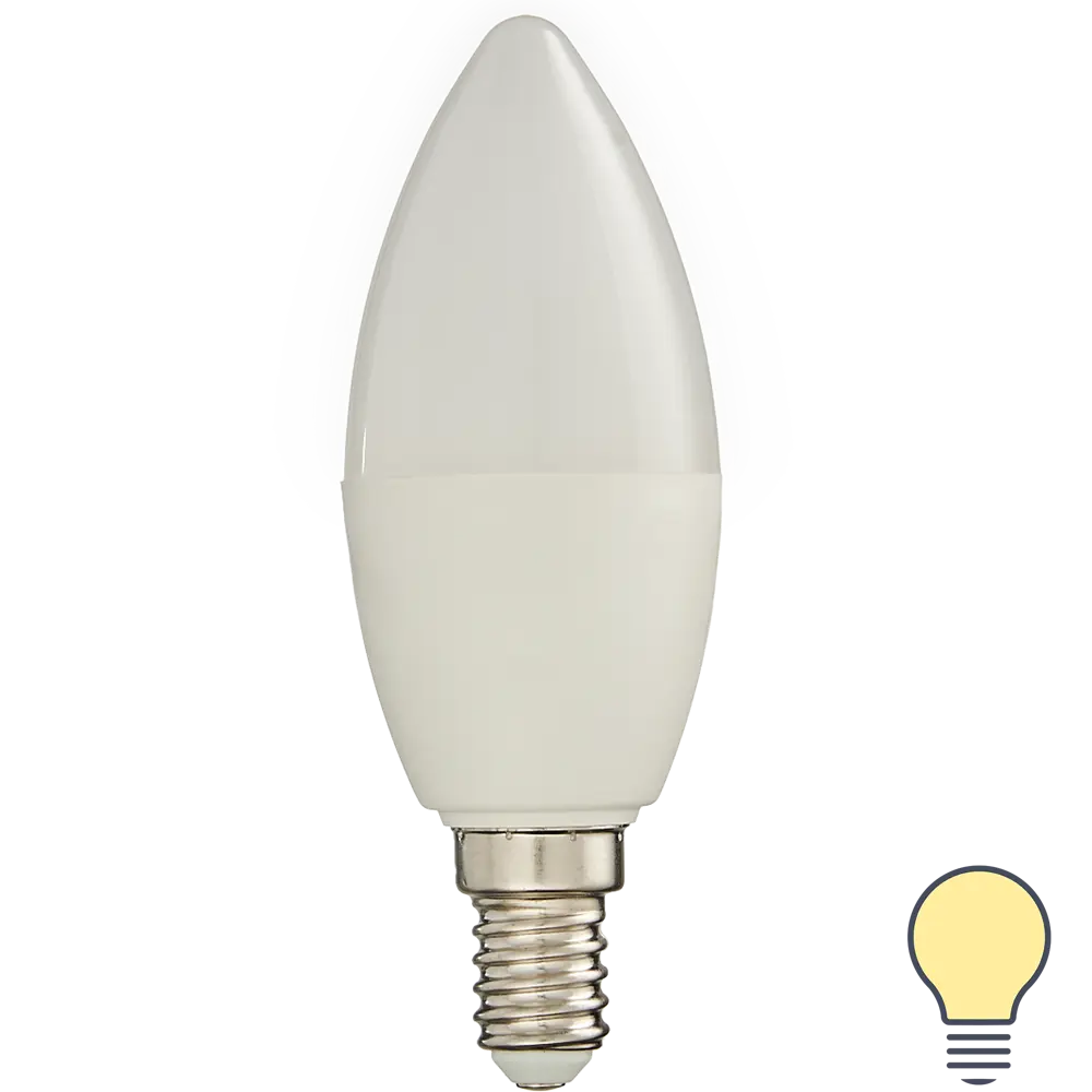 Лампа умная светодиодная Wi-Fi Osram Smart Plus E14 220-240 В 5 Вт свеча матовая 470 лм теплый белый свет LEDVANCE STLM-2058493