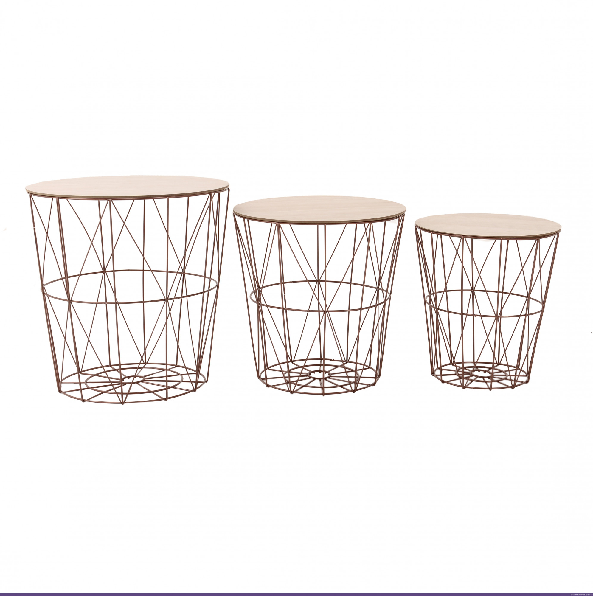 3850574.0004 Стол-корзина, набор из 3х TO4ROOMS 