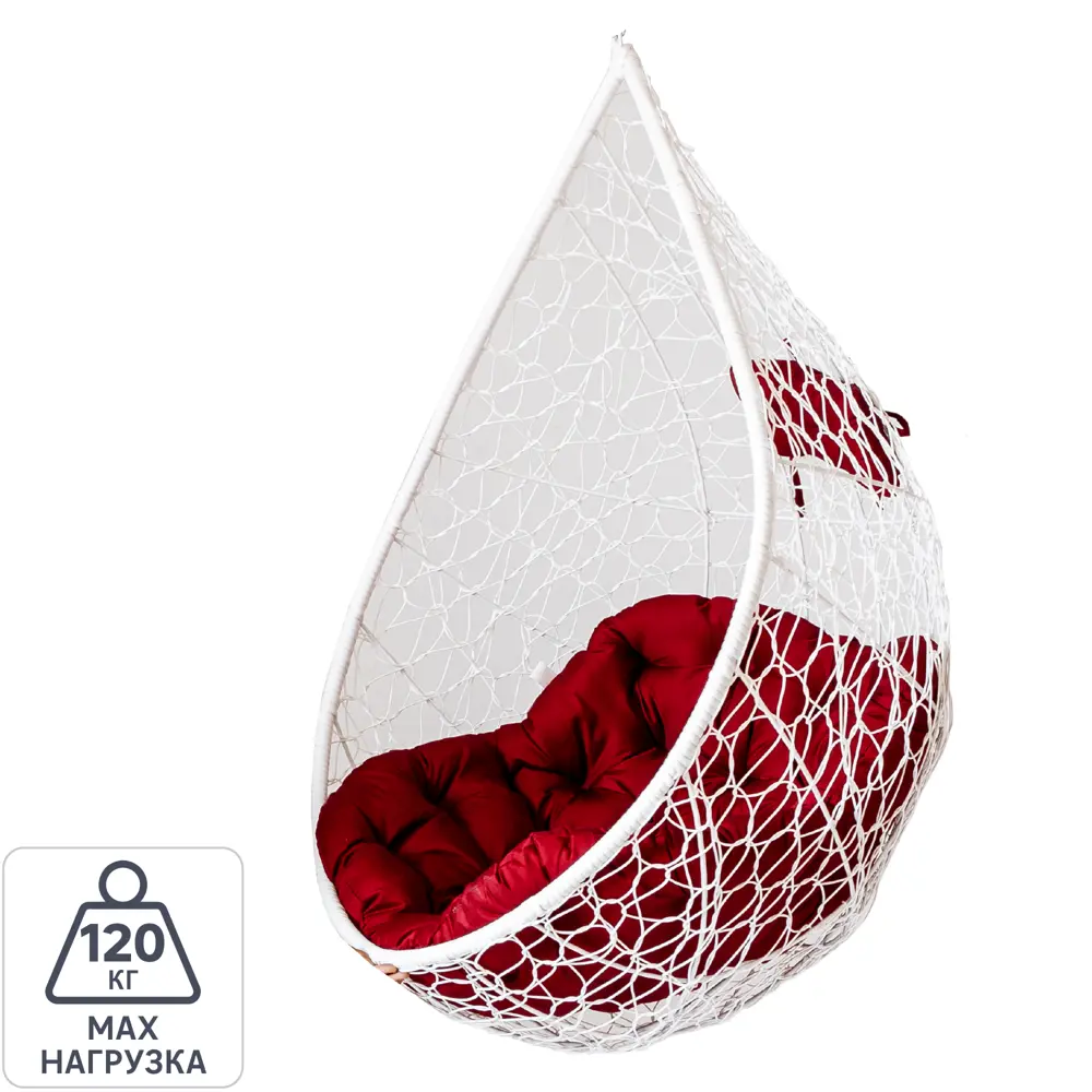 Подвесное кресло Greengard Веста 86x102.9x76 см искусственный ротанг белый Садовая мебель STLM-2184198