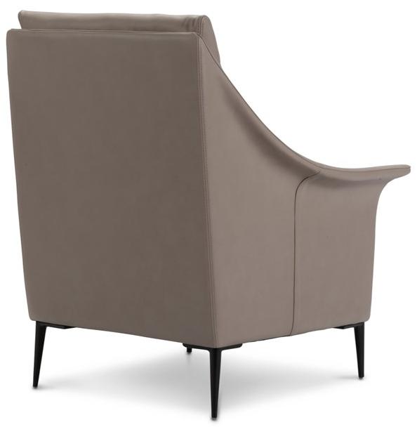 Duvivier Canapés Кожаное кресло в современном стиле со съемным чехлом с подлокотниками  Melcxd11  - Вид №2