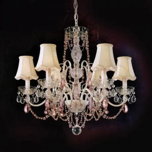 Люстра хрустальная 57х62 см кремовая La Mode 1846-37 LA SCHONBEK ДИЗАЙНЕРСКИЕ 00-3883016 Бежевый;прозрачный