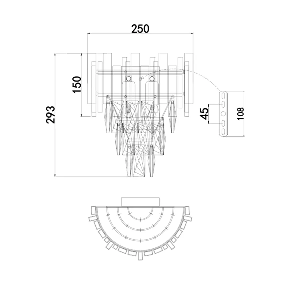 Светильник бра настенный Estares Frida цвет золото STLM-2122312 - Вид №5