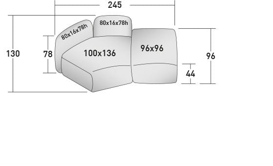 Ткань съемный садовый диван Flou лук ARCH-00078991 - Вид №13