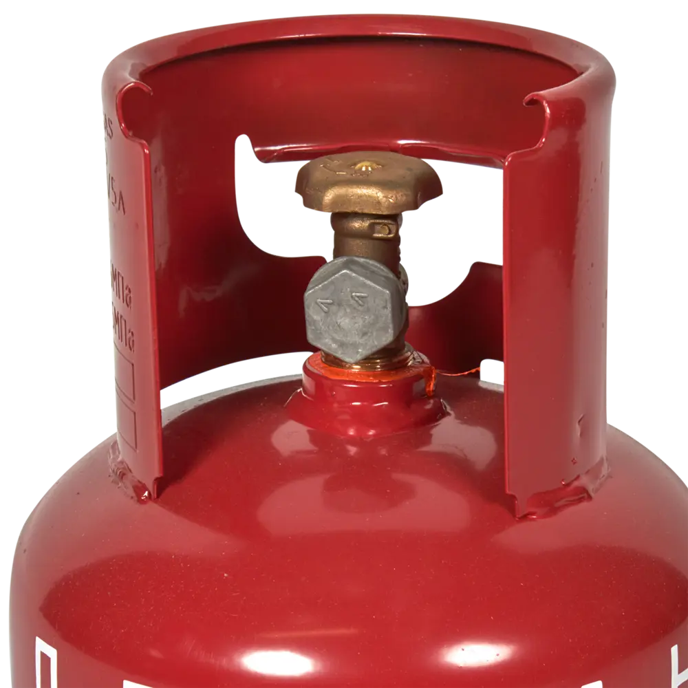 Газовый баллон НЗГА с предохранительным клапаном 5 л сталь цвет красный STLM-2120947 - Вид №1