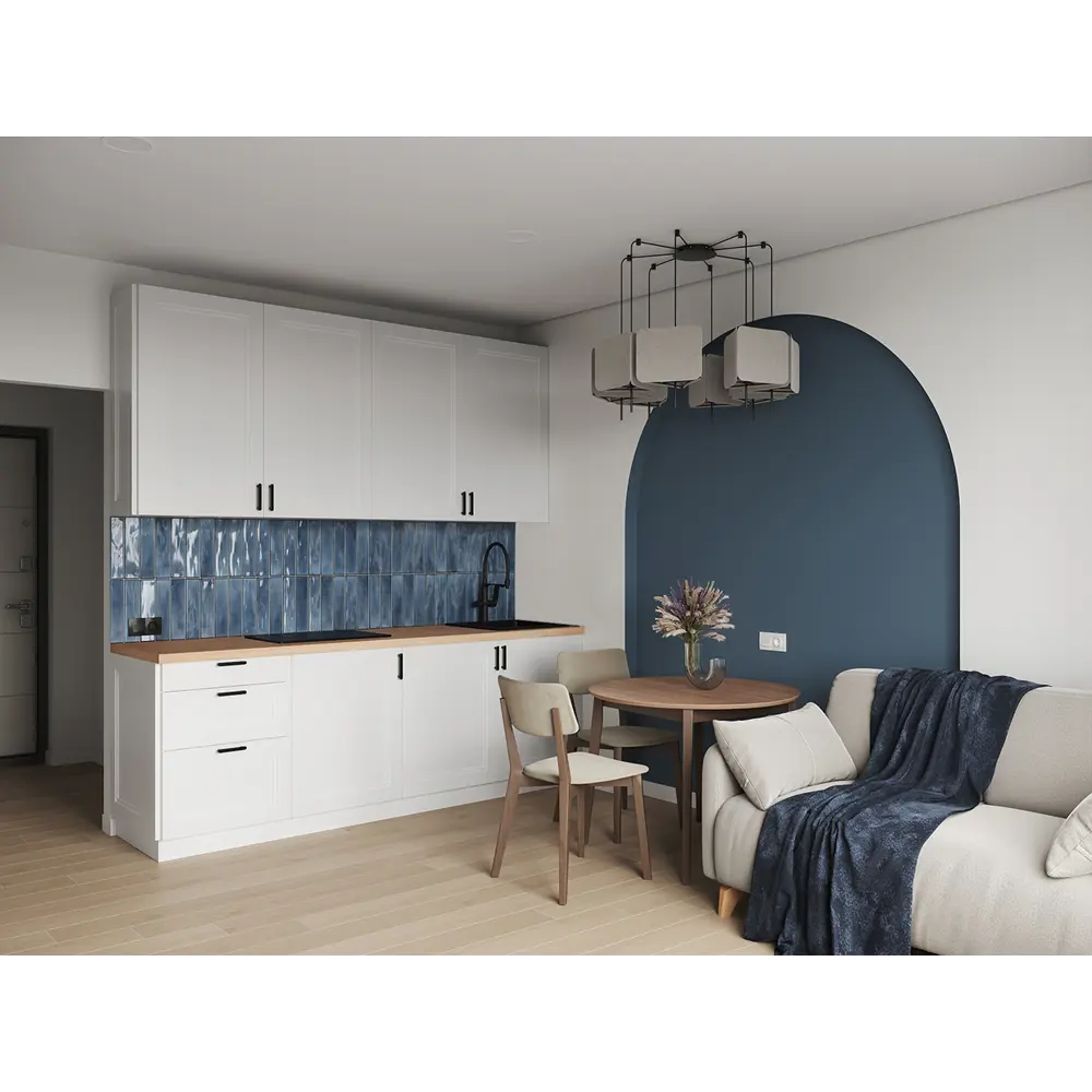 KONSENSA Фасад Котлас белый матовый для кухни в неоклассическом стиле 89387730 STLM-1570737 - Вид №6